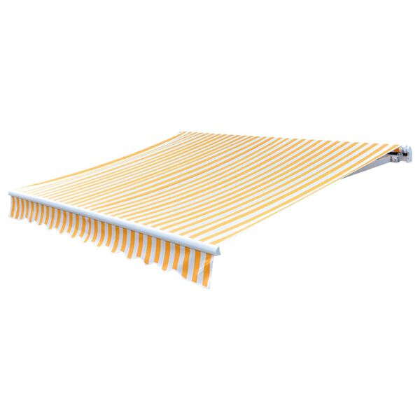 vidaXL Platno za tendu narančasto-bijelo 4,5 x 3 m