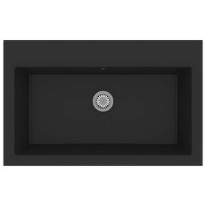 vidaXL Kuhinjski umivaonik Crna 79 x 50 x 31 cm Kvarc i smola