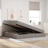 vidaXL Krevet s madracem i skladi&scaron;tem Sivo-smeđa 200 x 200 cm