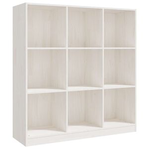 vidaXL Ormarić za knjige / pregrada bijeli 104x33,5x110 cm od borovine