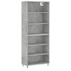 vidaXL Visoka komoda siva betona 69,5x32,5x180 cm konstruirano drvo