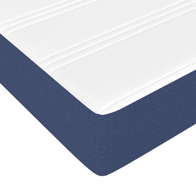 vidaXL Madrac s džepičastim oprugama plavi 120x200x20 cm od tkanine