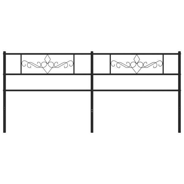 vidaXL Metalno uzglavlje crno 180 cm