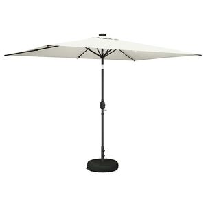vidaXL Vrtni suncobran s LED svjetlima 200 x 300 cm Poliester Krem