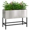 vidaXL Povi&scaron;eni Vrtni Planter Srebrno 60 x 26 x 45 cm Nehrđajući čelik