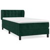 vidaXL Box spring krevet s madracem tamnozeleni 90x200 cm bar&scaron;unasti