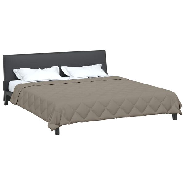 vidaXL Ljetni pokrivač Svijetlo siva 240 x 260 cm Mikrovlakna