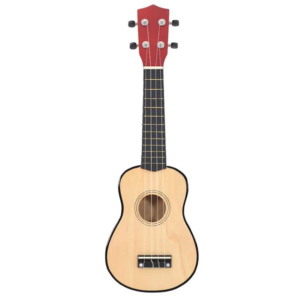 vidaXL Set ukulelea Soprano s futrolom za djecu Natural 23 "