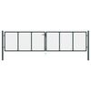 vidaXL Vrtna vrata od mrežastog čelika 400 x 75 cm sive boje