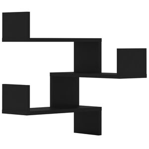 vidaXL Kutne zidne police 2 kom crne 40 x 40 x 50 cm konstruirano drvo