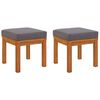 vidaXL Vrtni stolci s jastucima 2 kom 40x40x34 cm od bagremovog drva
