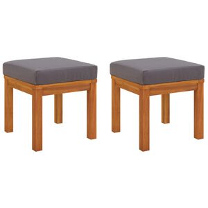 vidaXL Vrtni stolci s jastucima 2 kom 40x40x34 cm od bagremovog drva