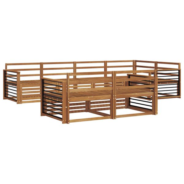 vidaXL Set vanjskih sofa 7 pcs Prirodna Čvrsto drvo akacije