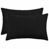 vidaXL Presvlaka za jastuk 2 pcs HEERLEN Crna 40 x 60 cm Boucl&eacute;