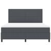 vidaXL LED Box Spring Krevet Tamno siva i bijela 180 x 200 cm