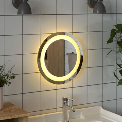 vidaXL LED kupaonsko ogledalo 30 cm okruglo