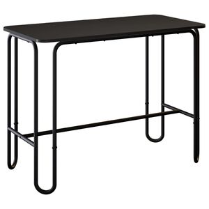 vidaXL Stol za objedovanje 100 x 50 x 75 cm Konstruirano drvo Crna