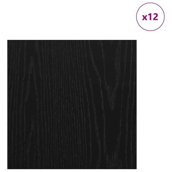 vidaXL Dekor Paneli 12 pcs Crni hrast 30 x 30 x 0.27 cm