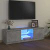 vidaXL TV ormarić s LED svjetlima siva boja betona 120 x 30 x 36 cm