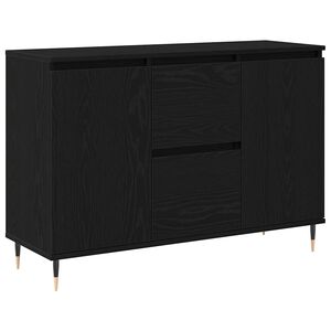 vidaXL Kreveta Crni hrast 101,5 x 35 x 70 cm Konstruirano drvo