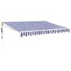 vidaXL Automatska tenda na uvlačenje plavo-bijela 3,5 x 2,5 m