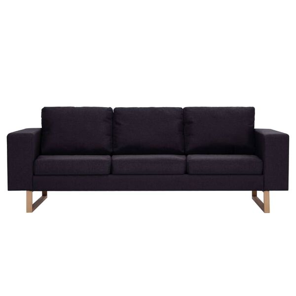 vidaXL 2-dijelni set sofa od tkanine crni