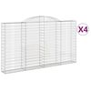 vidaXL Lučne gabionske ko&scaron;are 4 kom 300x30x160/180cm pocinčano željezo