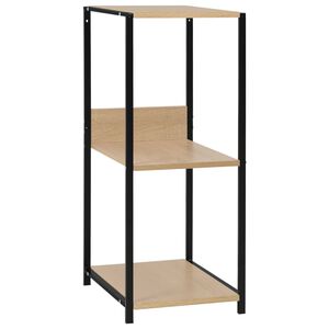 vidaXL Male ravne police za knjige crne i hrast 33,5x39,6x79,7 cm drvo