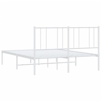 vidaXL Metalni okvir za krevet s uzglavljem bijeli 160x200 cm