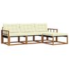 vidaXL Set vanjskih sofa 4 kom. Prirodna i krem