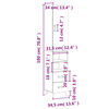 vidaXL Visoka komoda siva sonome 34,5x34x180 cm od konstruiranog drva