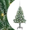 vidaXL Umjetno Božićno Drvo s Snježnim Flokom i LED Svjetlom 120 cm