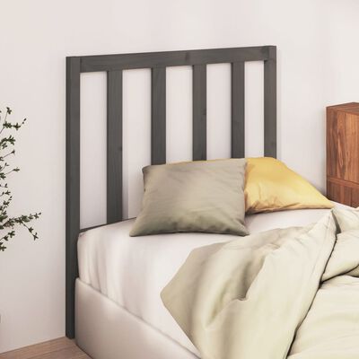 vidaXL Uzglavlje za krevet sivo 106 x 4 x 100 cm od masivne borovine