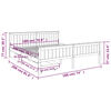 vidaXL Okvir za krevet s 2 ladice tamnosivi 180 x 200 cm od borovine
