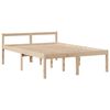vidaXL Krevet s regalom za knjige bez madraca 140x200 cm od borovine