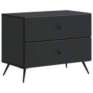 vidaXL Noćni ormar Crna 62 x 34,5 x 47,5 cm Konstruirano drvo