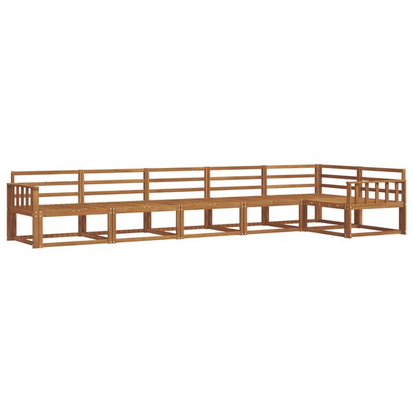 vidaXL Set vanjskih sofa 6 pcs Prirodna Čvrsto drvo akacije