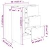 vidaXL Komoda boja hrasta sonome 60 x 30 x 70 cm od konstruiranog drva