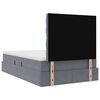 vidaXL Krevet s prostorom za pohranu s LED-om Tamno siva 120 x 200 cm