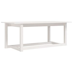 vidaXL Stolić za kavu bijeli 110 x 55 x 45 cm od masivne borovine