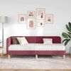 vidaXL Kutni okvir kreveta Vinska crvena 80 x 200 cm tkanina