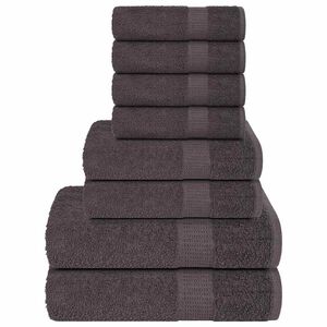 vidaXL Set ručnika FROGN od 8 dijelova antracit 360 g/m&sup2;