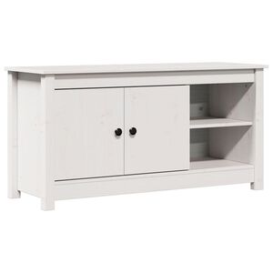 vidaXL TV ormarić bijeli 103 x 36,5 x 52 cm od masivne borovine