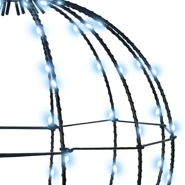 vidaXL Lopta s 120 LED svjetlima Hladna bijela 40 cm Metal