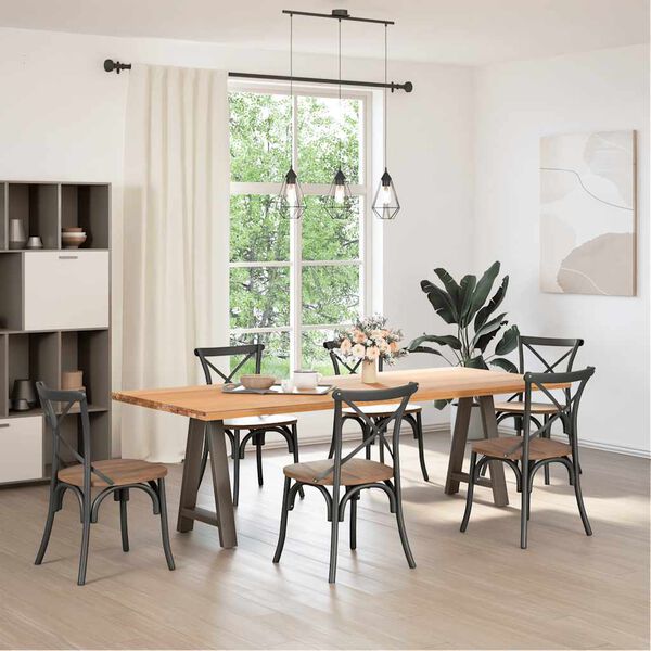 vidaXL Noge za blagovaonski stol A-oblika 2 kom 50 x (72-73) cm Čelik