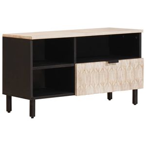 vidaXL TV ormar Fin&scaron; bijelog pranja 80 x 33 x 46 cm Čvrsto drvo manga