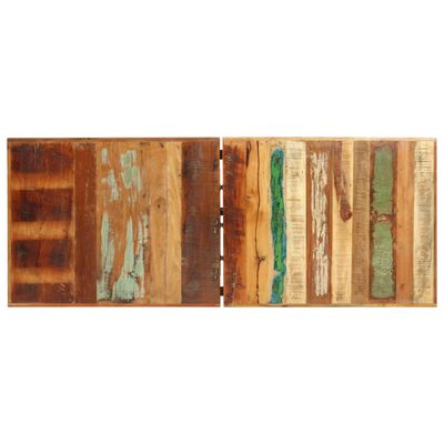 vidaXL 9-dijelni barski set od obnovljenog drva, prave kože i platna