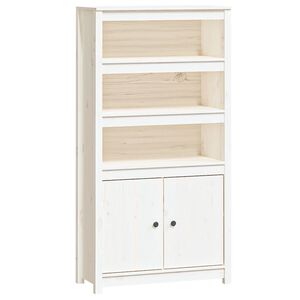 vidaXL Visoka komoda bijela 80 x 35 x 154 cm od masivne borovine