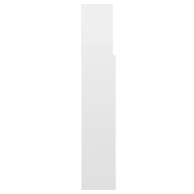 vidaXL Uzglavlje s ormarićem visoki sjaj bijelo 160 x 19 x 103,5 cm