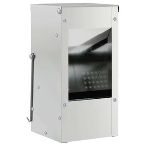 vidaXL Hranilica za zečeve Srebrno 12,5 x 12,5 x 25 cm Cinkani čelik